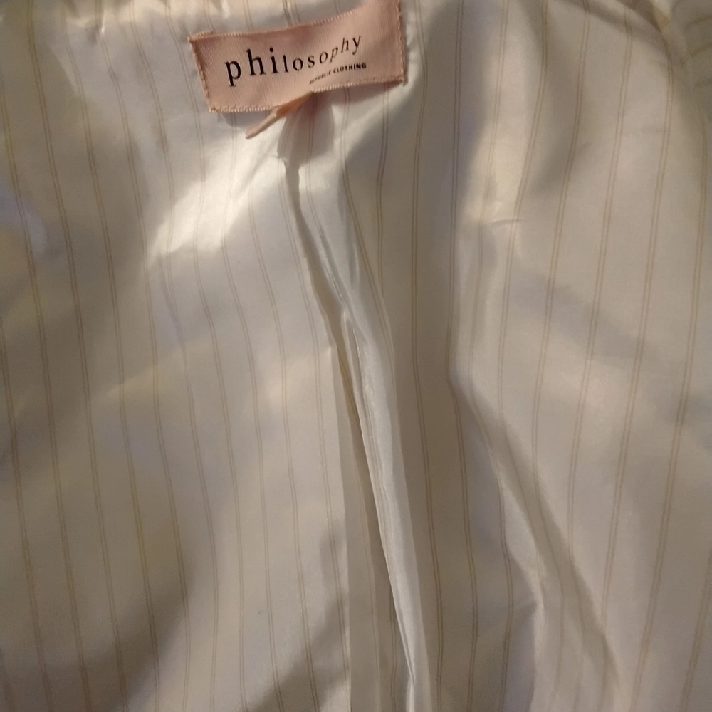 Philosophy Cream Single-Button Blazer - Picture 11 of 13